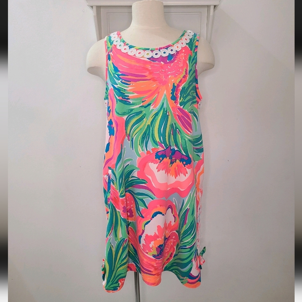 Lilly Pulitzer Stella Sleeveless Shift Dress in Serene Multi Paradise Bound Sz 6 - Picture 4 of 14